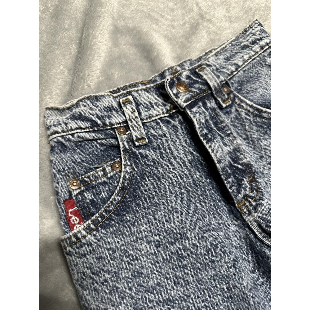 Vintage Kids 10 Slim Lee Jeans Acid Washed USA Union Made 80s/90s